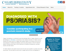 Tablet Screenshot of calgarydermatology.com